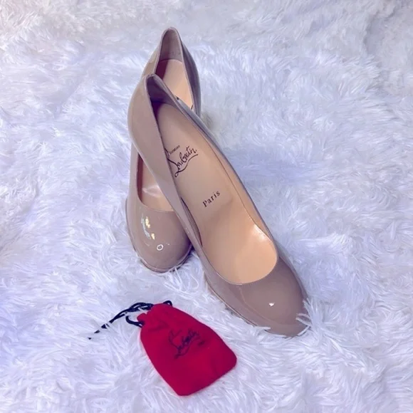 🔥Christian Louboutin Nude PumpBEIGE Size 8 - Picture 8 of 13